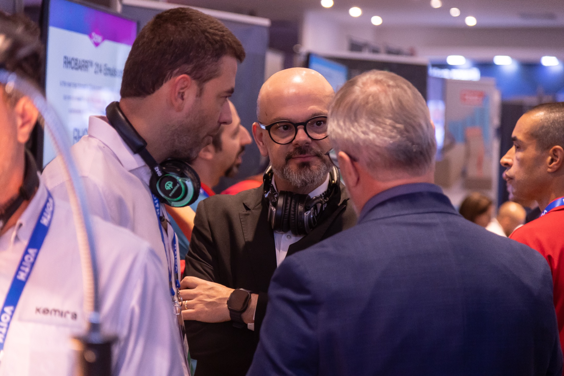 Networking na área de exposição
